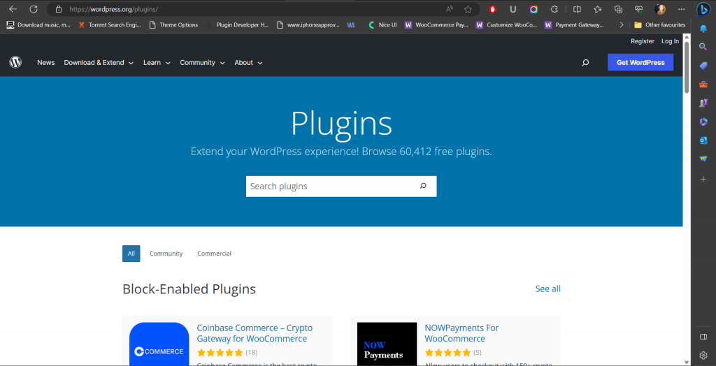 plugins home page