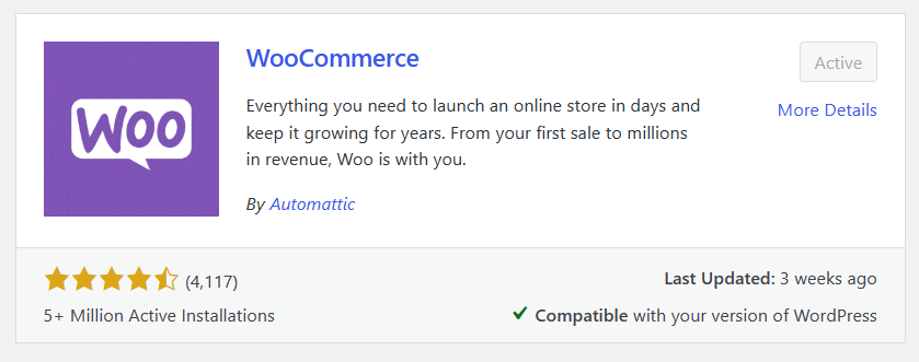 woocommerce installation