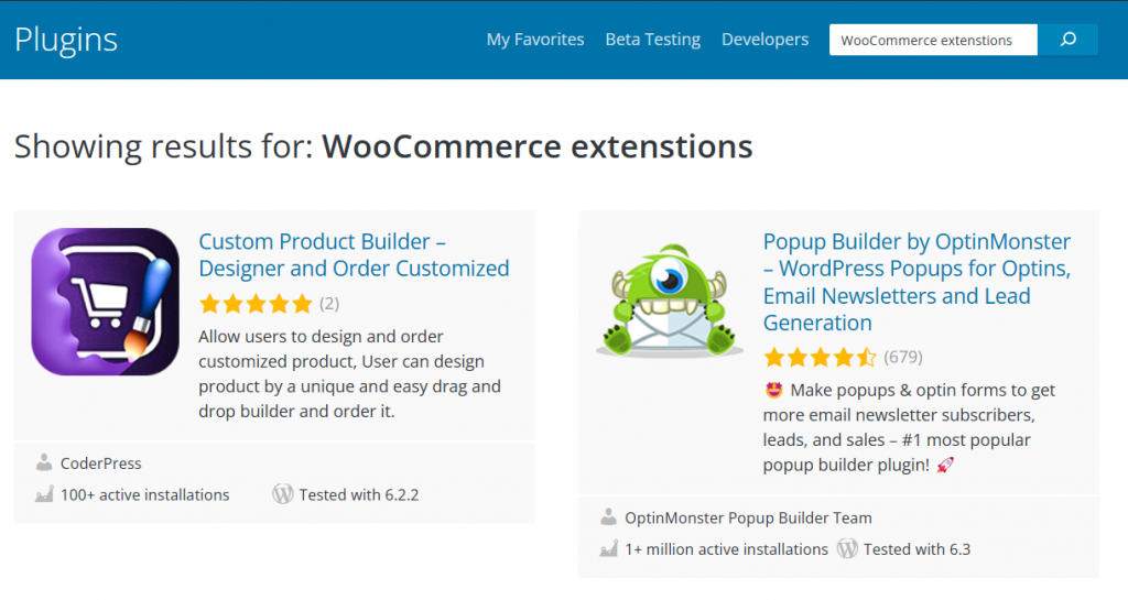 woocommerce extensions
